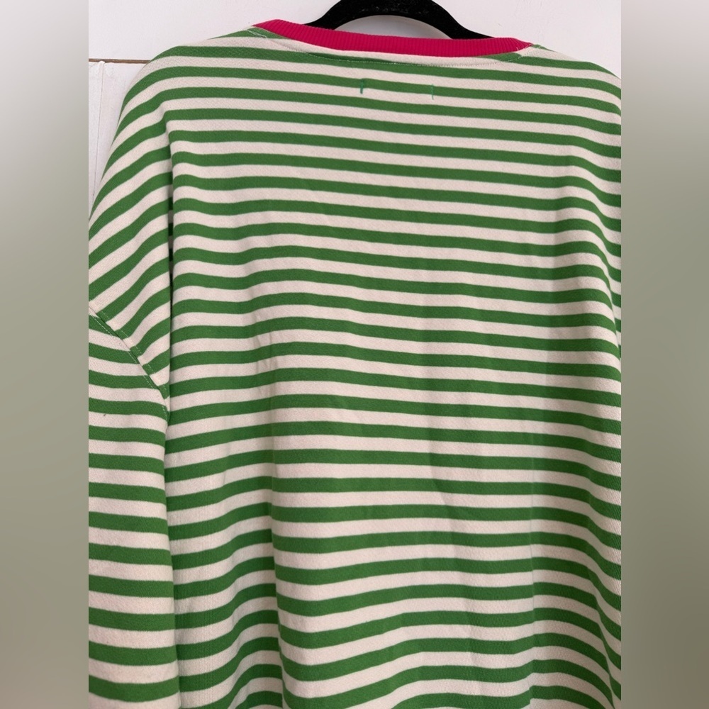 NWOT free people Classic Striped Oversized Crewneck - Picture 10 of 11